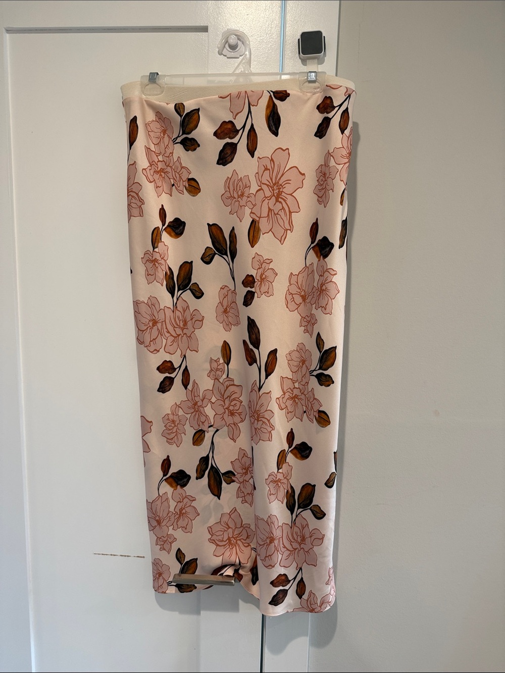 Favorite Daughter Blush Pink Floral Midi Skirt